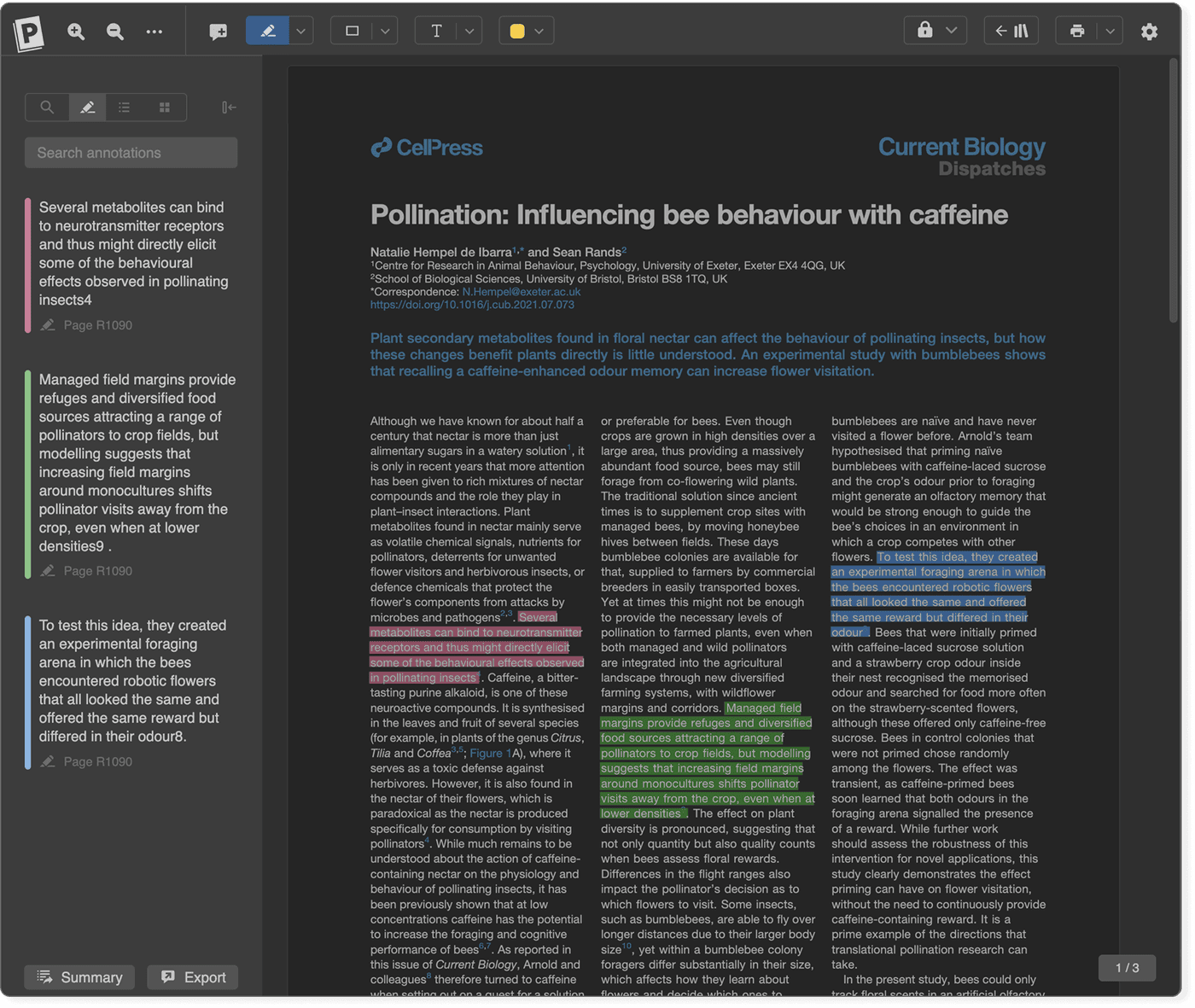 Night mode for pdfs